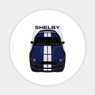 Ford Mustang Shelby GT350R 2015 - 2020 - Kona Blue - White Stripes Magnet